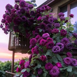 Роза Плетистая Плум Пэшн купить по цене от 610р. в интернет-магазине «Посадика» с доставкой почтой в в Кореновске и по всей России – [изображение №1].